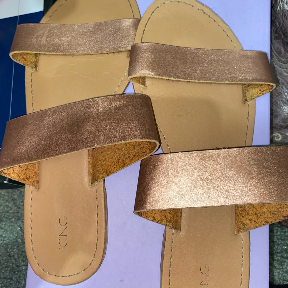 Rose gold sandals